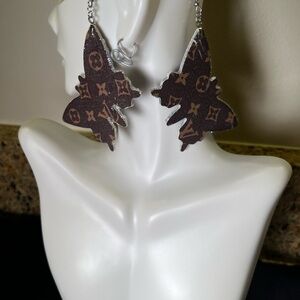Handmade Brown Butterfly Earrings